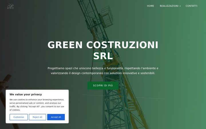 Screenshot of greencostruzionisrl.net