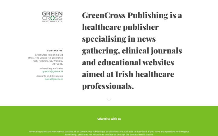 Screenshot of greencrosspublishing.ie