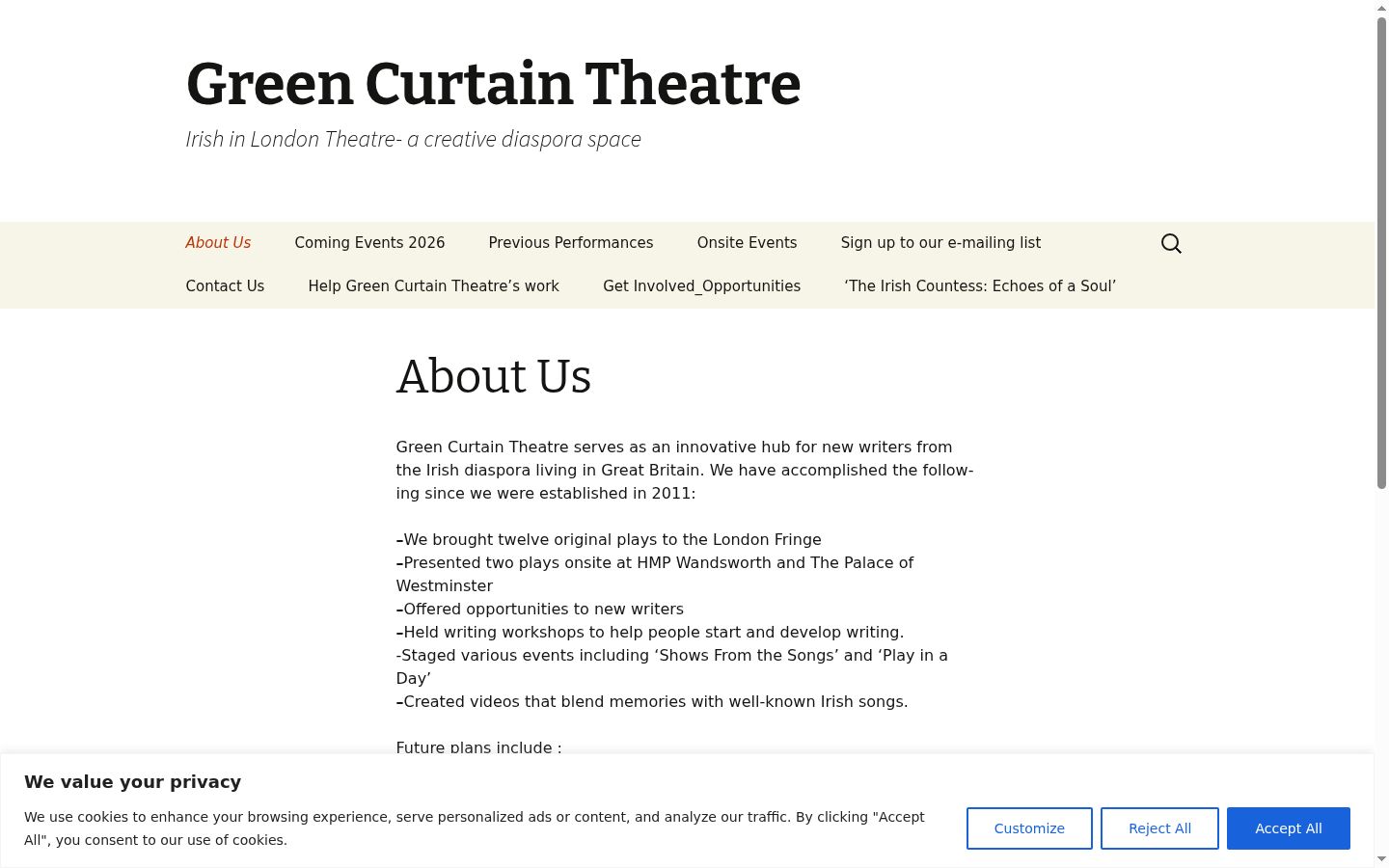 Screenshot tal-banner tal-kunsens muri qabel kwalunkwe interazzjoni