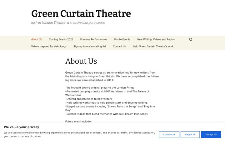 Screenshot of greencurtaintheatre.co.uk
