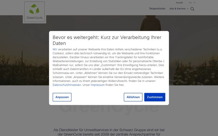Screenshot of greencycle.de