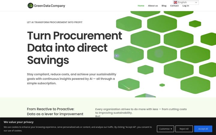 Screenshot of greendatacompany.com