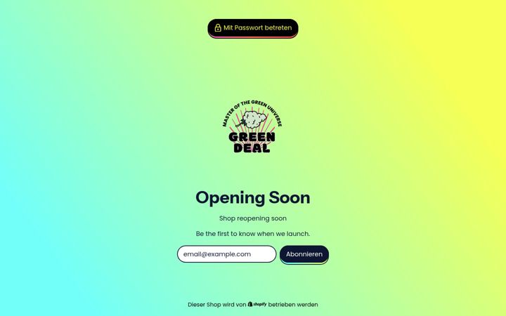 Screenshot of greendeal-thegame.de