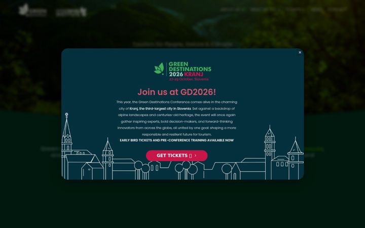 Screenshot of greendestinations.org