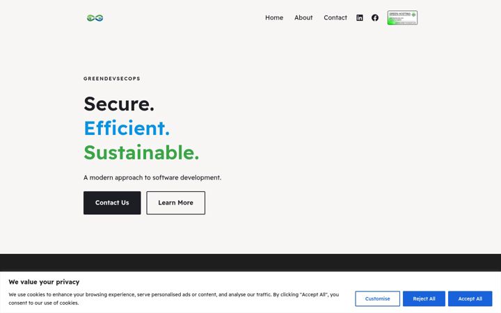 Screenshot of greendevsecops.com