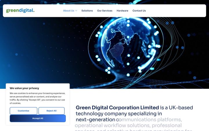 Screenshot of greendigitalcorp.co.uk