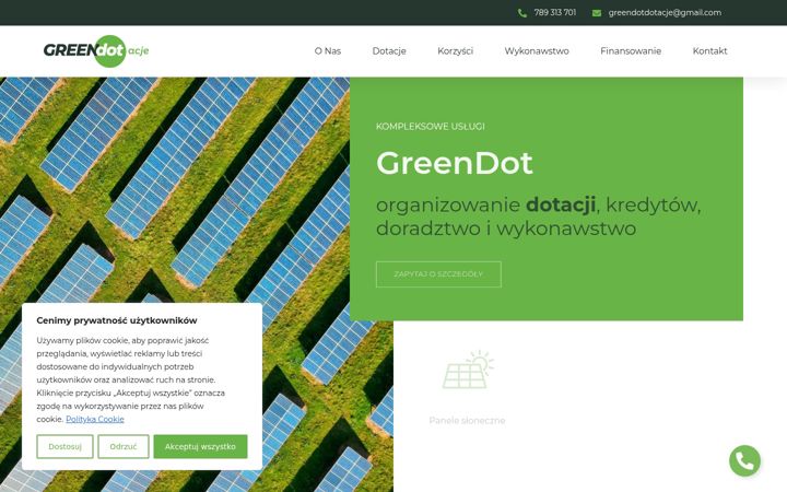 Screenshot of greendotacje.pl