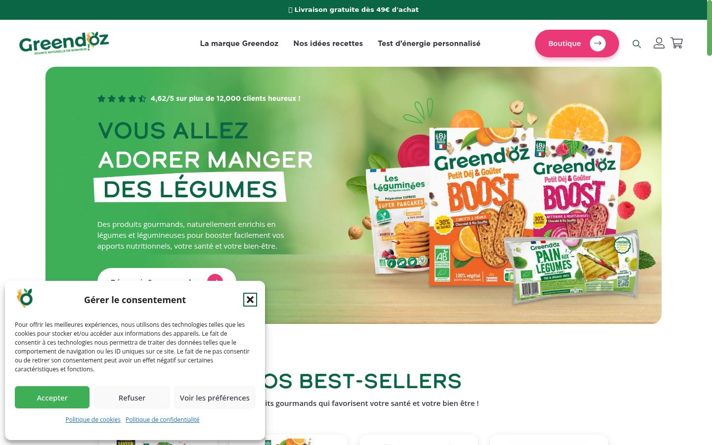 Screenshot tal-banner tal-kunsens muri qabel kwalunkwe interazzjoni