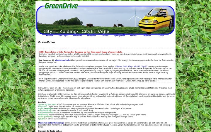 Screenshot of greendrive.dk