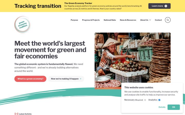 Screenshot of greeneconomycoalition.org