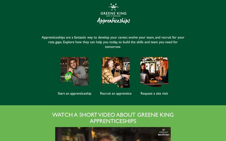 Screenshot di greenekingapprenticeships.co.uk