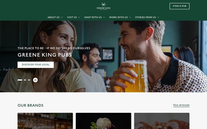Screenshot of greenekingbrewery.co.uk