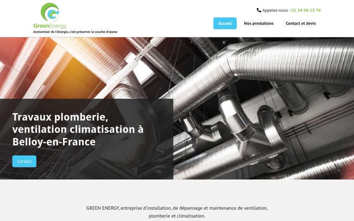Screenshot of greenenergy-climatisation.com