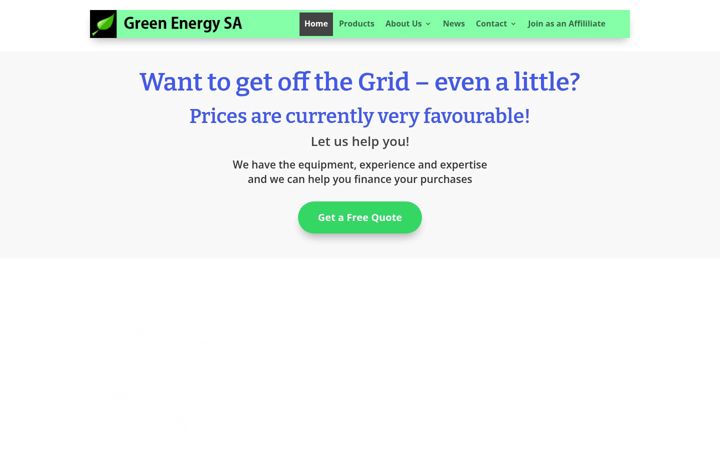 Screenshot of greenenergysa.co.za