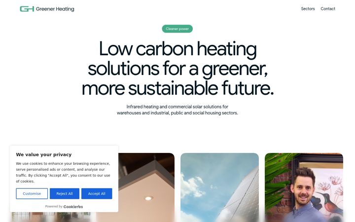 Екранна снимка на greener-heating.com