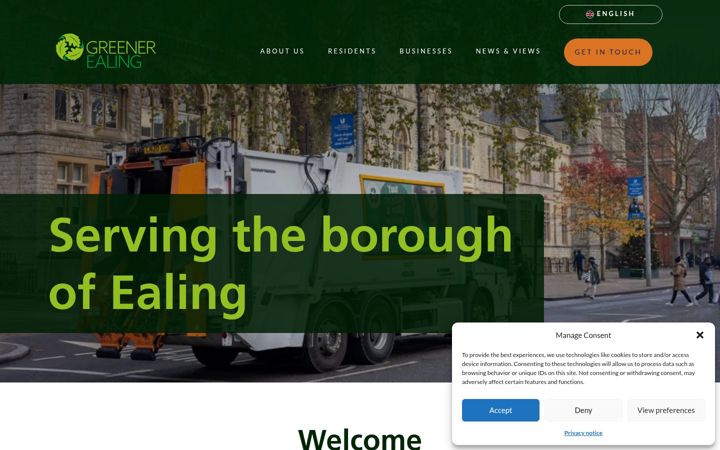 Screenshot of greenerealing.co.uk