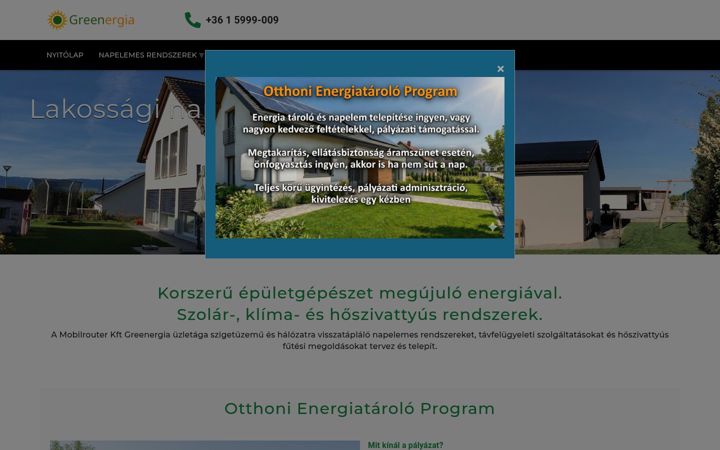 Screenshot di greenergia.hu