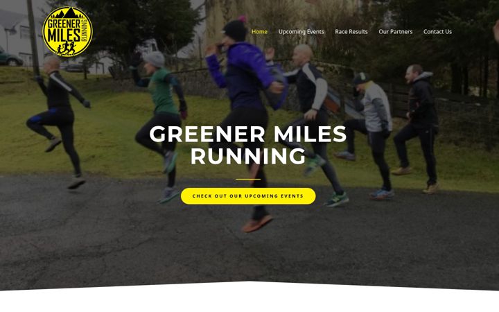 Screenshot of greenermilesrunning.co.uk