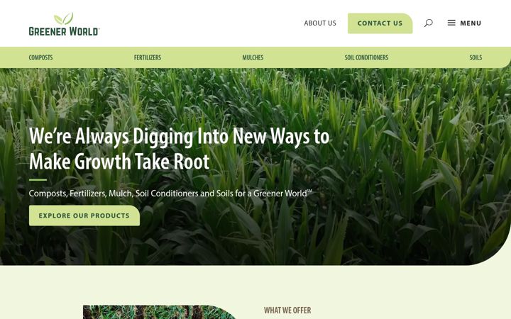 Screenshot of greenerworld.com