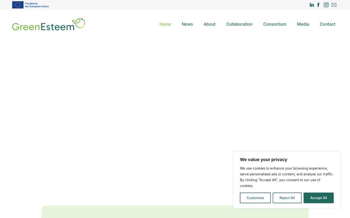 Screenshot of greenesteem.eu