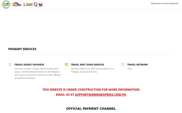 Screenshot of greenexpress.com.ph