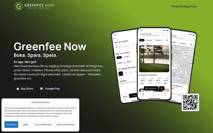 Screenshot of greenfeenow.se