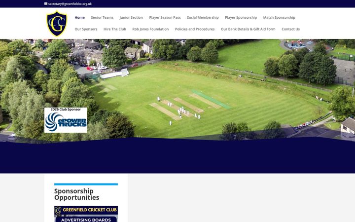 Screenshot of greenfieldcc.org.uk