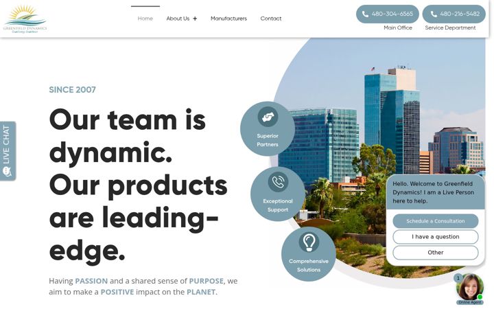 Screenshot of greenfielddynamics.com