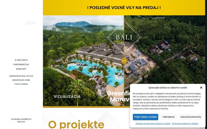 Screenshot of greenfieldsbali.sk