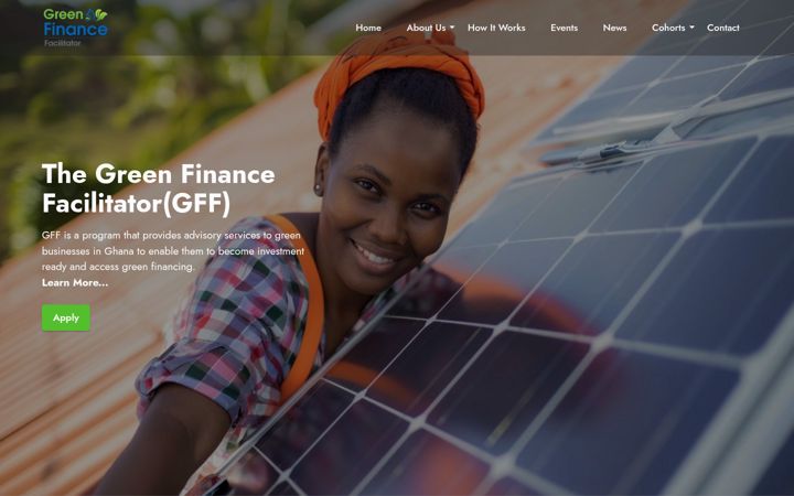 Screenshot of greenfinancefacilitator.com