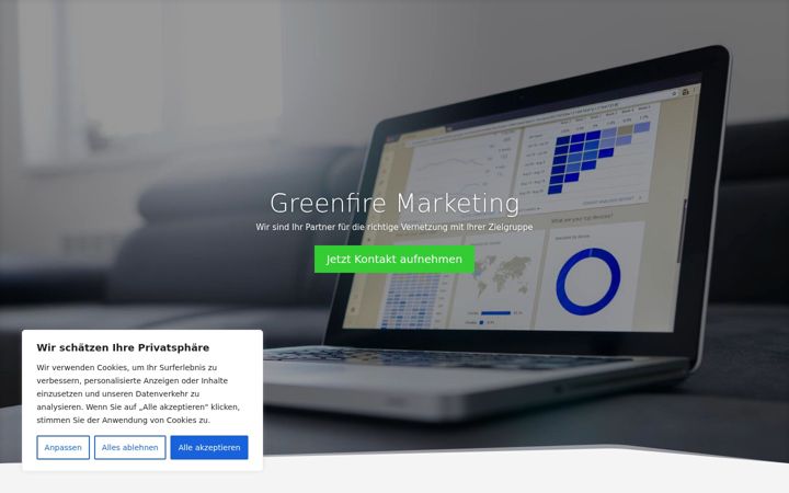 Screenshot of greenfire-marketing.de