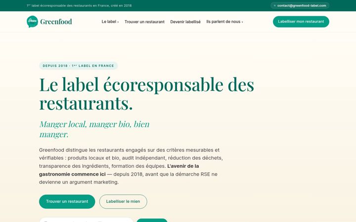 Screenshot of greenfood-label.com