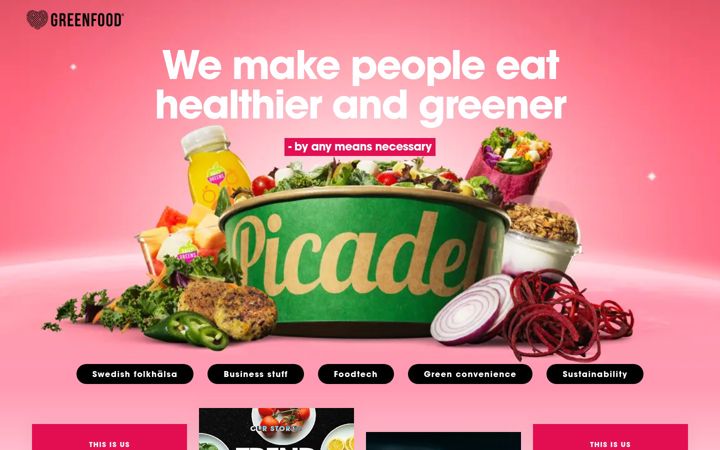 Screenshot of greenfood.se