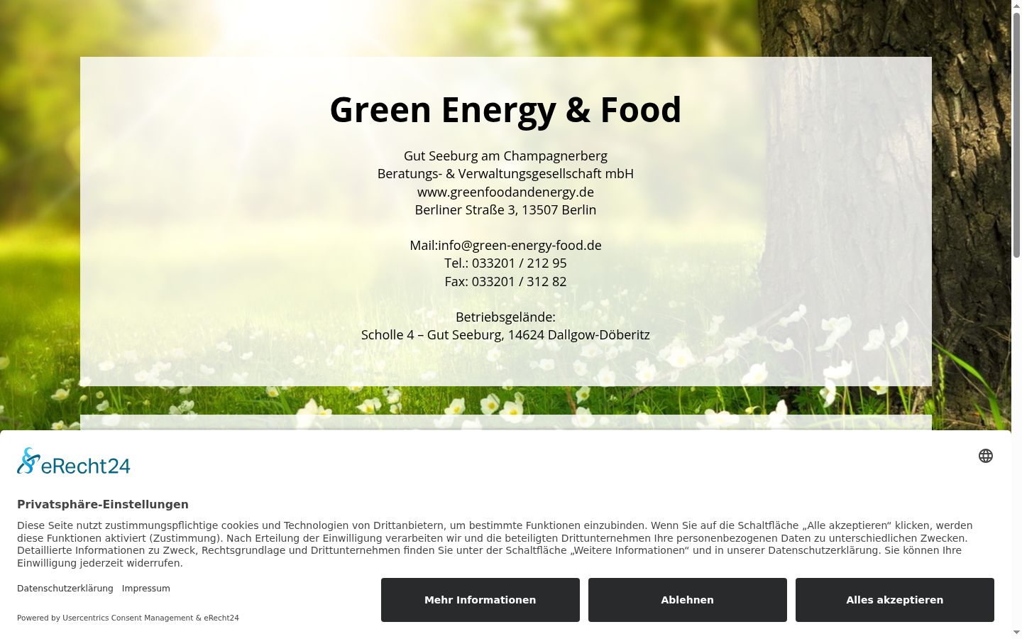 Screenshot del banner di consenso mostrato prima di qualsiasi interazione