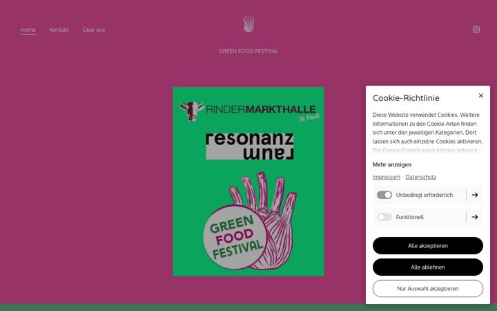 Screenshot of greenfoodfestival.de