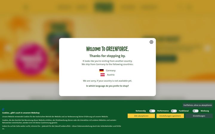Screenshot of greenforce.com