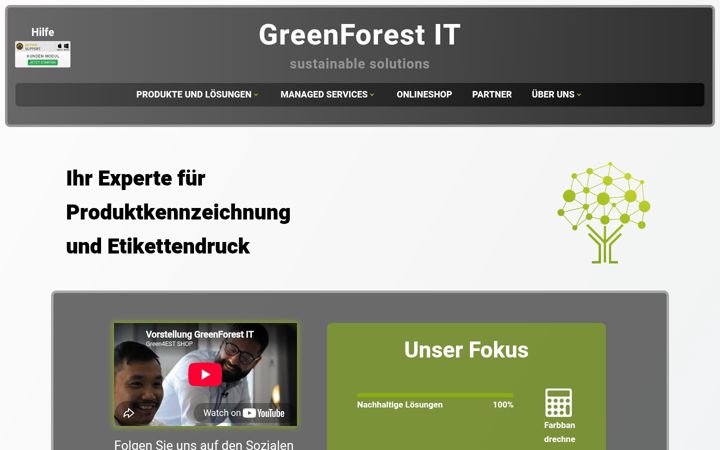 Screenshot of greenforest-it.de