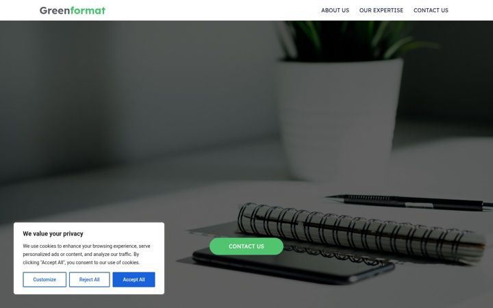 Screenshot of greenformat.co