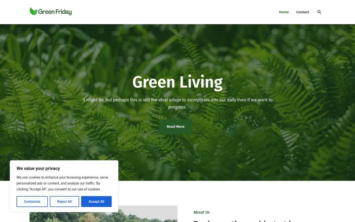 Screenshot of greenfriday.org