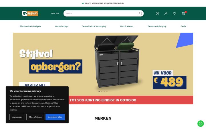 Screenshot of greenfy.nl