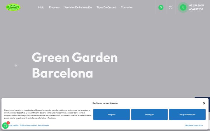 Screenshot of greengardenbarcelona.com