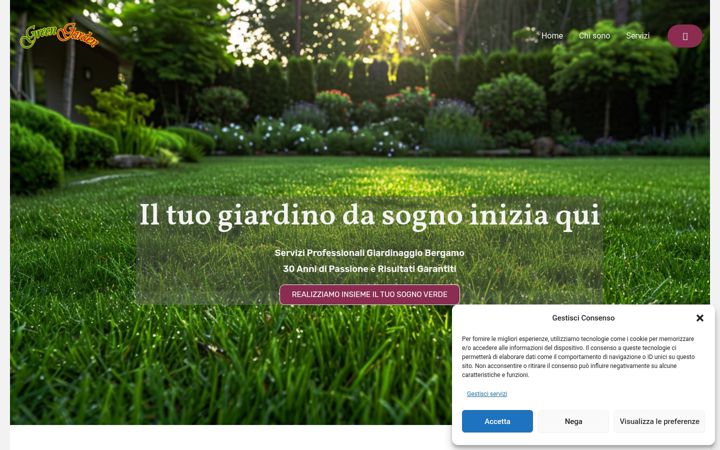 Screenshot of greengardenbergamo.com