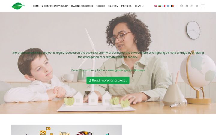 Screenshot of greengenerations.eu