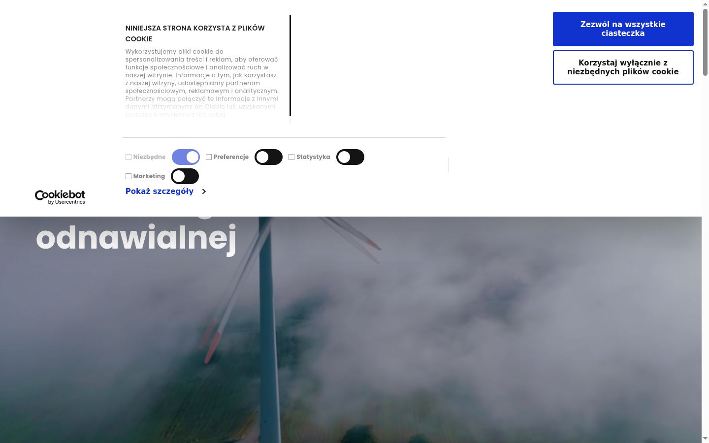 Screenshot tal-banner tal-kunsens muri qabel kwalunkwe interazzjoni