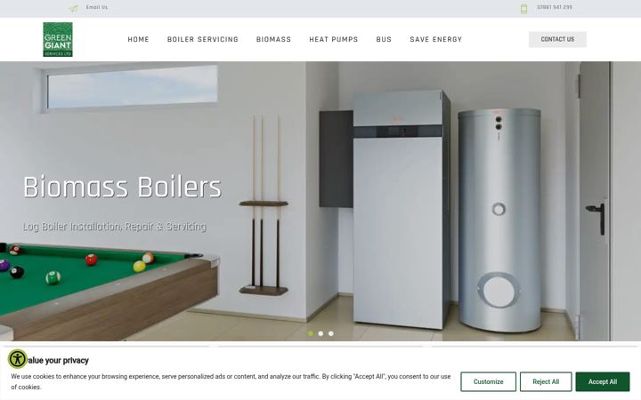Screenshot of greengiantservices.co.uk