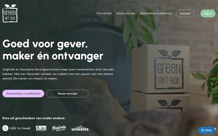 Screenshot of greengiftbox.nl