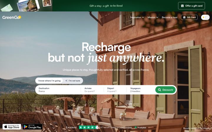 Screenshot of greengo.voyage