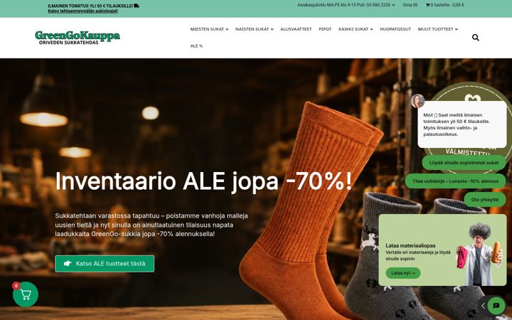 Screenshot of greengokauppa.fi