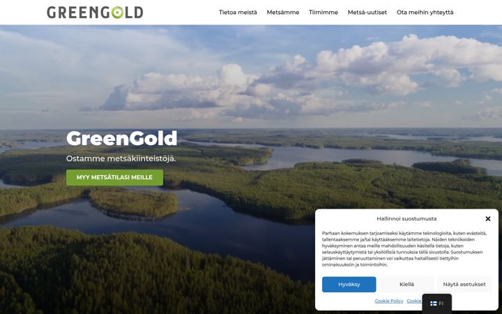 Screenshot of greengold.fi