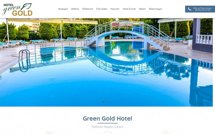 Screenshot of greengoldhotel.com